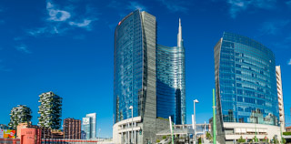 Башня Unicredit, самый высокий небоскреб в Италии, Милан, Италия