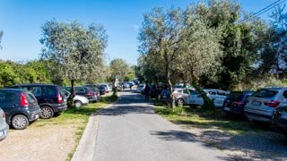 Der Parkplatz „Golfo“, Portovenere, Italien